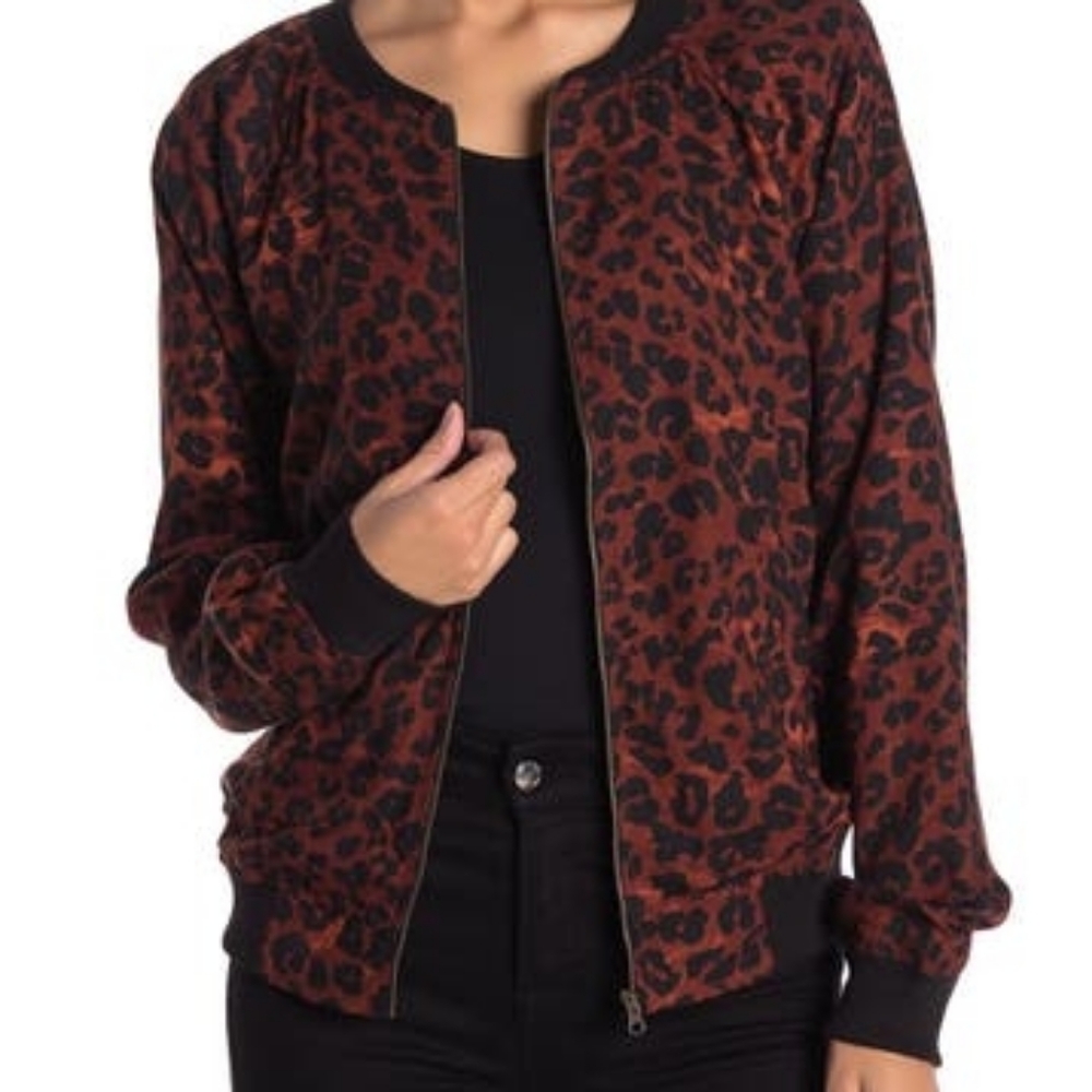 Beachlunchlounge Leopard Bomber Jacket